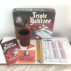 VTG 1975 Triple Yahtzee Dice Game E.S. Lowe RETRO Bonus Trusty No. 2 Pencils USA